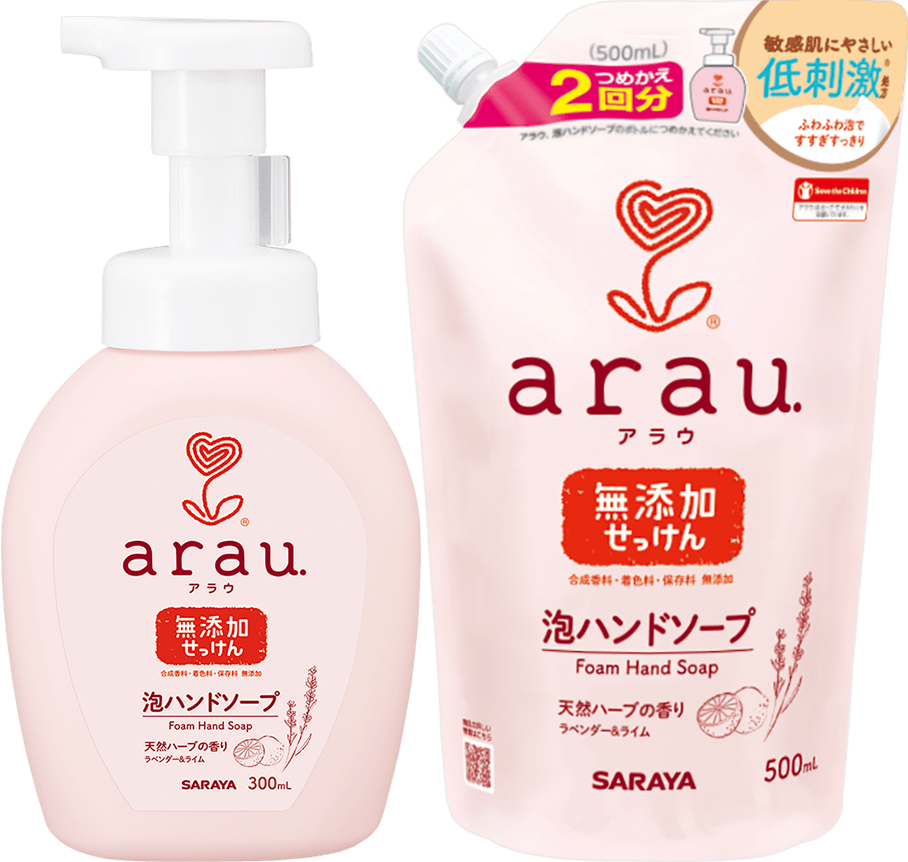 Пенящееся мыло для рук arau.